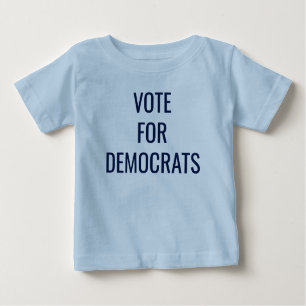 Camiseta Para Bebê Voto para Democratas