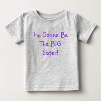 Camiseta Para Bebê Vou ser a Irmã Grande!