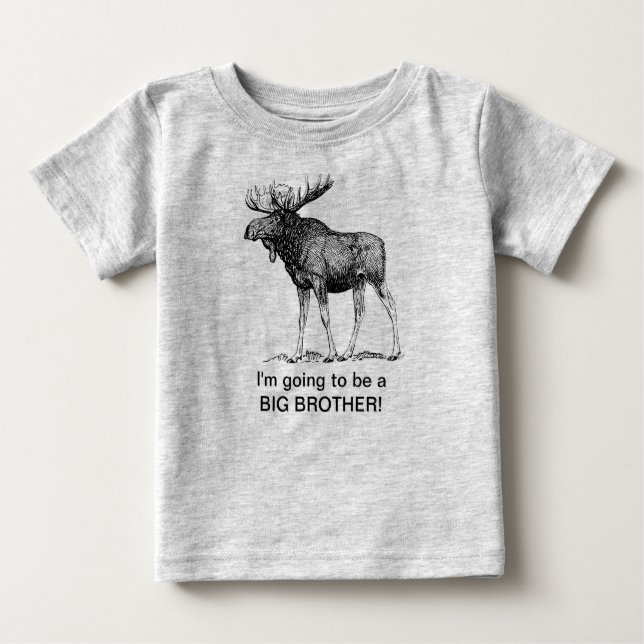 Camiseta Para Bebê Vou ser um irmão mais velho! (MOOSE) (Frente)