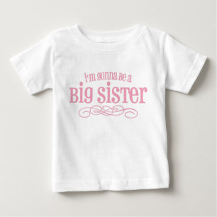 Camiseta Para Bebê Vou ser uma irmã grande