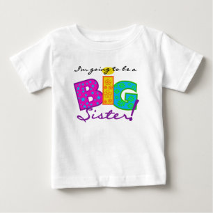 Camiseta Para Bebê Vou ser uma Irmã Grande