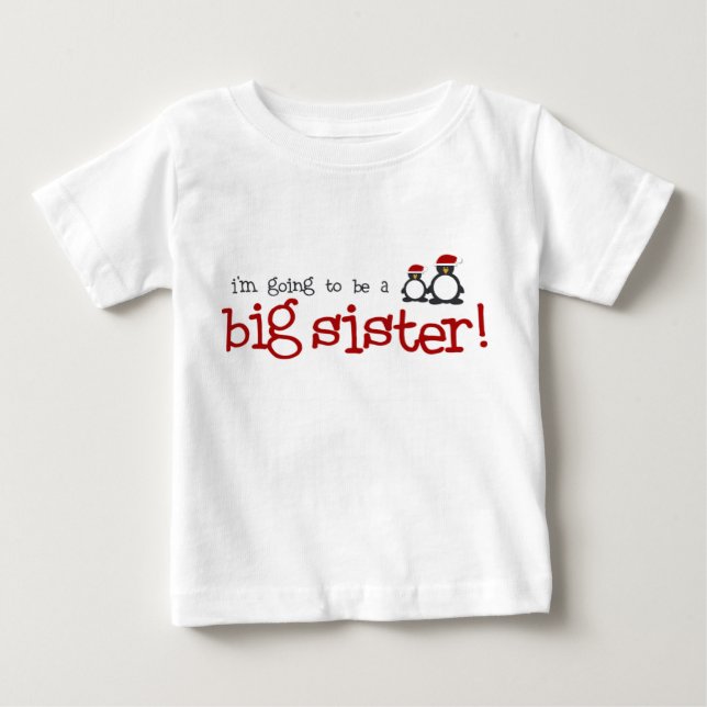 Camiseta Para Bebê Vou ser uma irmã mais velha (Frente)