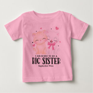 Camiseta Para Bebê Vou Ser Uma Irmã Mais Velha Anúncio de Bebê