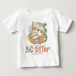 Camiseta Para Bebê Vou Ser Uma Irmã Mais Velha Anúncio de Preguiça