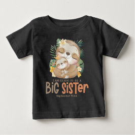 Camiseta Para Bebê Vou Ser Uma Irmã Mais Velha Preguiça Anúncio