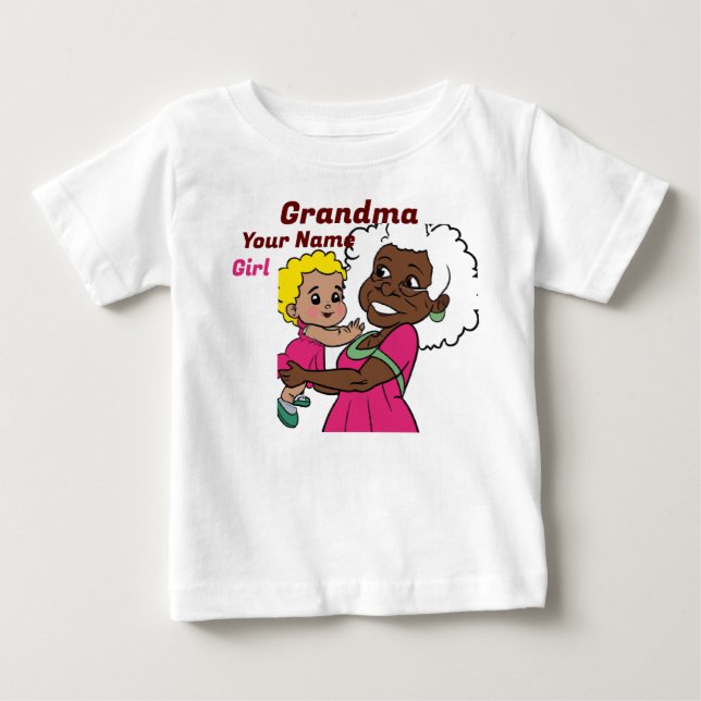 Camiseta Para Bebê Vovó 2 (Frente)