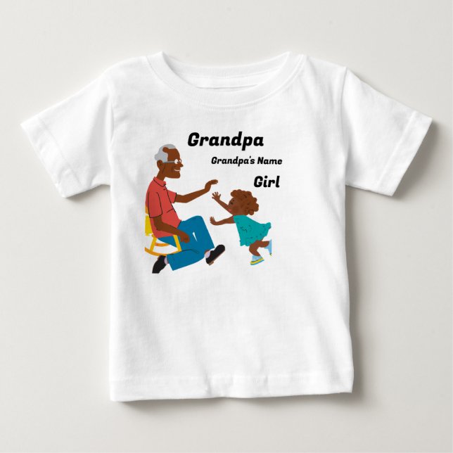 Camiseta Para Bebê Vovô 2 (Frente)