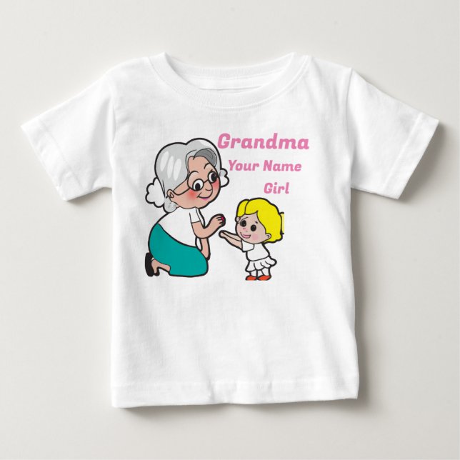 Camiseta Para Bebê Vovó 4 (Frente)