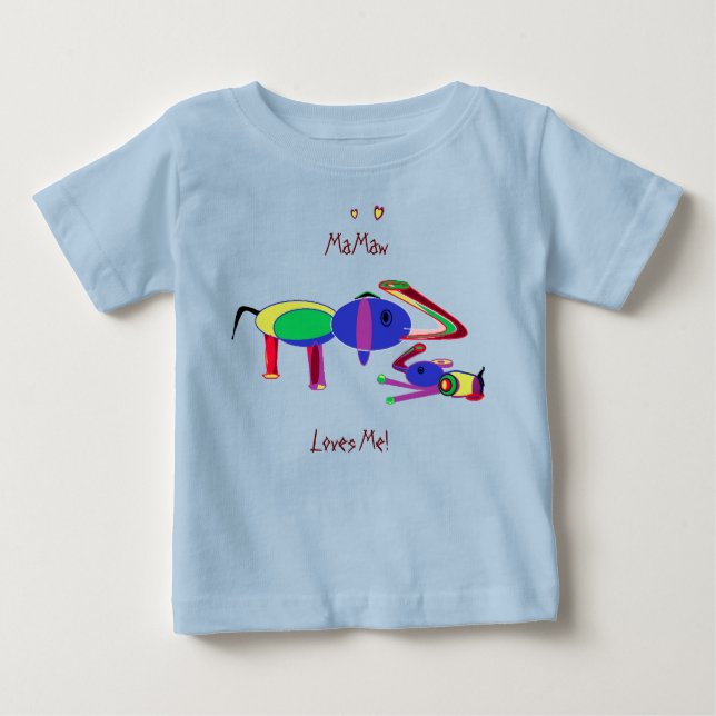 Camiseta Para Bebê Vovó divertida - Camisa-T (Frente)