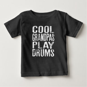 Camiseta Para Bebê Vovô legal Joga Tambores Engraçados Por Drummer