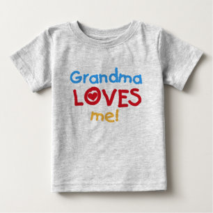 Camiseta Para Bebê Vovó me ama