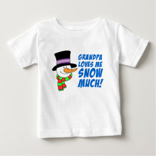 Camiseta Para Bebê Vovô Me Ama Muito Neve