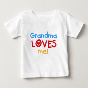 Camiseta Para Bebê Vovó me ama T-shirts e presentes