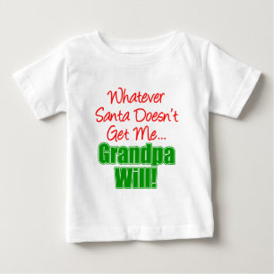 Camiseta Para Bebê Vovô melhor do que o papai noel