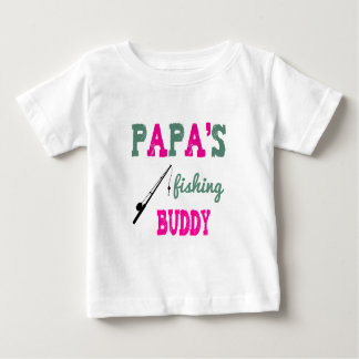 Camiseta Para Bebê Vovô Pesca Buddy Baby Tee (rosa)