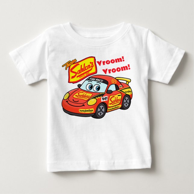 Camiseta Para Bebê Vruum Vruum (Frente)