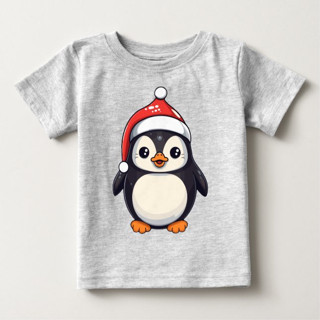 Camiseta Para Bebê Waddle Claus (Frente)