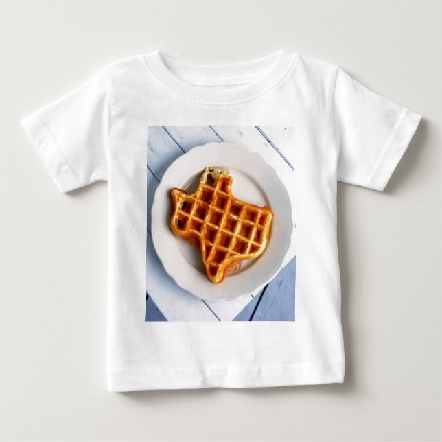 Camiseta Para Bebê Waffle de Texas (Frente)