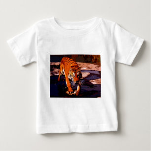 Camiseta Para Bebê Walking Tiger