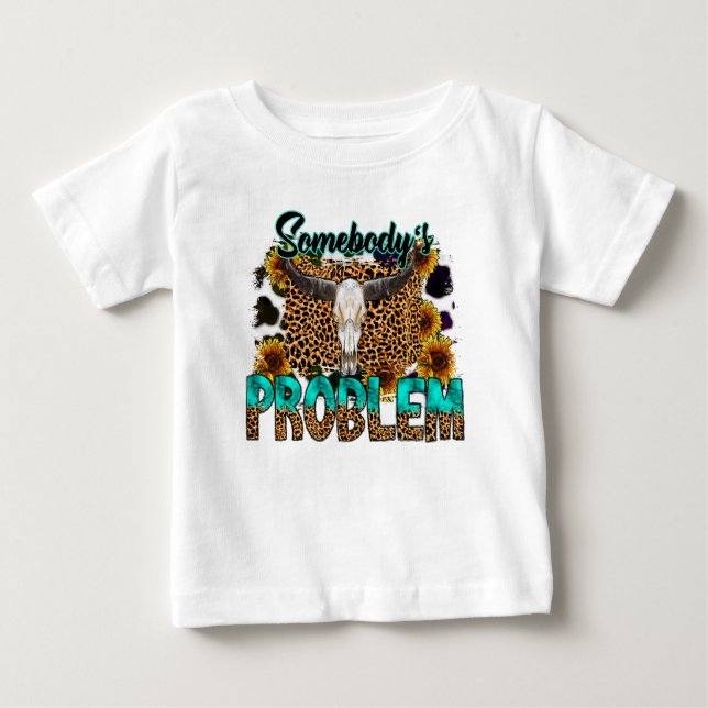 Camiseta Para Bebê Wallen do Problema de Alguém (Frente)