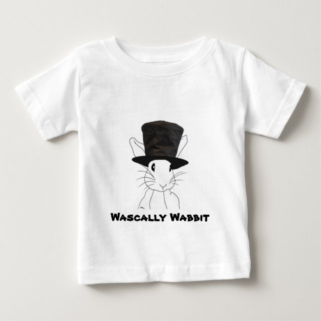 Camiseta Para Bebê Wascally Wabbit Baby (Frente)