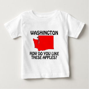 Camiseta Para Bebê Washington - Como Gosta Dessas Maçãs?