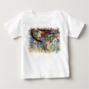 Camiseta Para Bebê Wassily Kandinsky - Composição Cinco Abstrato