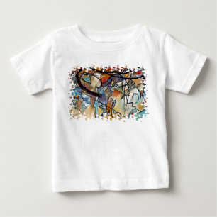 Camiseta Para Bebê Wassily Kandinsky - Composição Cinco Arte Abstrata