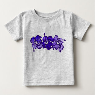 Camiseta Para Bebê Watercolor Hibiscus Toddlers Tee