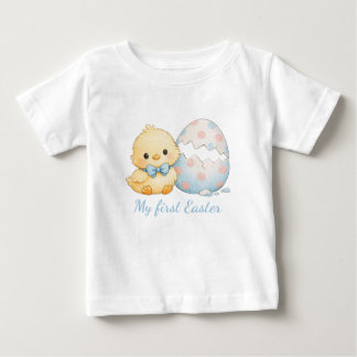Camiseta Para Bebê Watercolor My First Easter Chick Toddler Tshirt