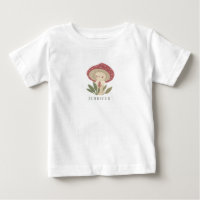 Watercolor Pequeno nome de cogumelo Bebê Bodycase