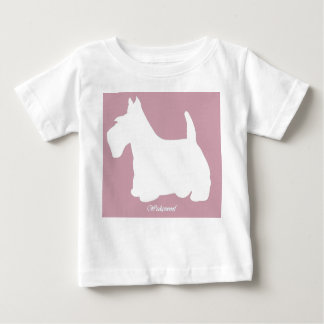 Camiseta Para Bebê Wedgewoof Scottish Terrier Pink