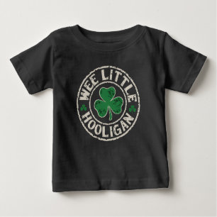 Camiseta Para Bebê Wee Little Hooligan Shamrock Dia de São Patrício
