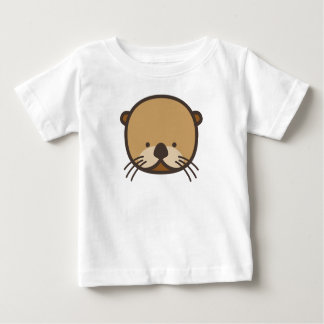 Camiseta Para Bebê WeeOnez Otter Baby Fine Jersey