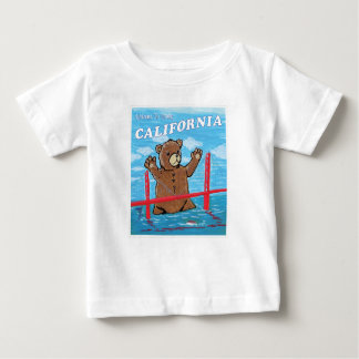 Camiseta Para Bebê Welcome To Sunny California Giant Teddy Bear