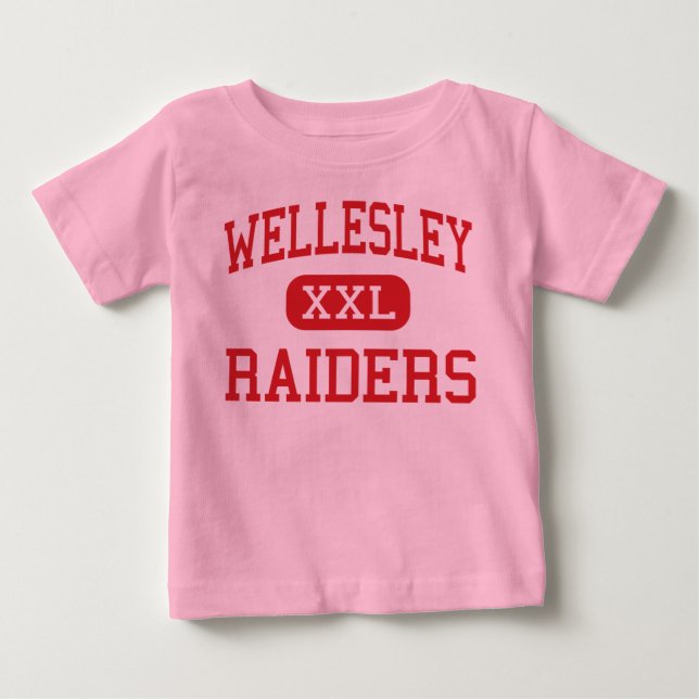 Camiseta Para Bebê Wellesley - Raiders - Alto - Wellesley (Frente)