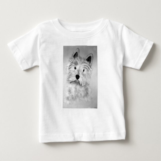 Camiseta Para Bebê West Highland White Terrier (Frente)