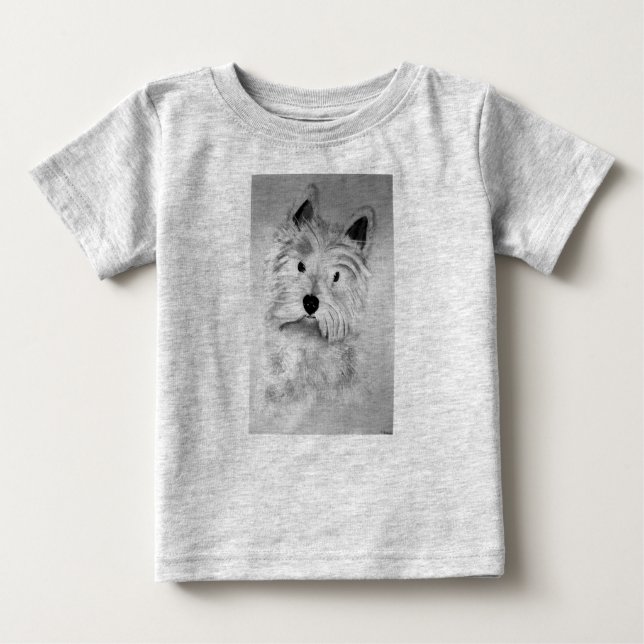 Camiseta Para Bebê West Highland White Terrier (Frente)