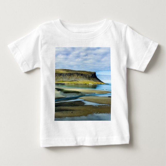 Camiseta Para Bebê Westfjords, Islândia (Frente)