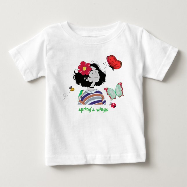 Camiseta Para Bebê Where Spring Meets Me (Frente)