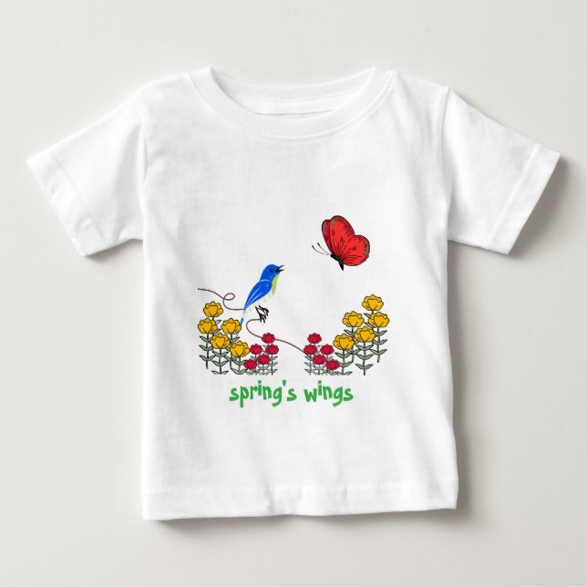 Camiseta Para Bebê Where Spring Meets Me (Frente)
