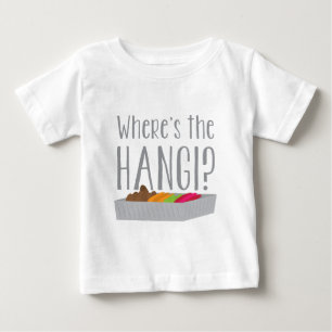 Camiseta Para Bebê Wheres o HANGI? (Banquete maori de Nova Zelândia)