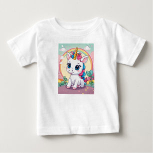 Camiseta Para Bebê Whimsical Baby Unicorn Adventures" ou "Tiny Unicor