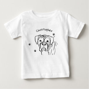 Camiseta Para Bebê Whimsical Boxer: Texto Editável