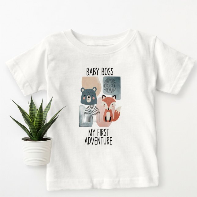 Camiseta Para Bebê White Baby Boss T-Shirt for Newborns and Kids  (Criador carregado)