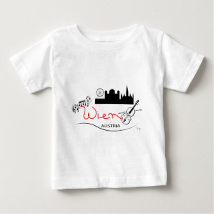 Camiseta Para Bebê Wien, Viena Áustria - Österreich