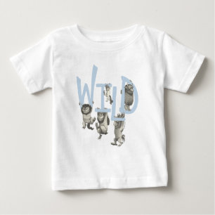 Camiseta Para Bebê WILD Coisas Selvagens e Max - Azul