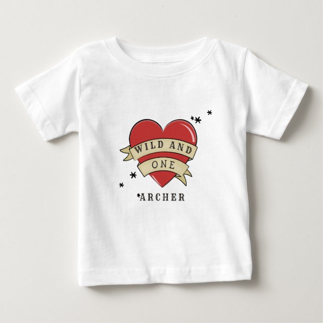 Camiseta Para Bebê Wild e One First Birthday (Frente)