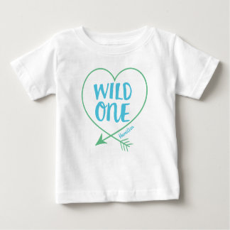 Camiseta Para Bebê Wild One Boys Personalizado Primeiro Aniversário