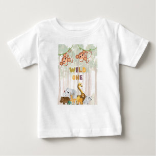 Camiseta Para Bebê Wild One - Parabéns